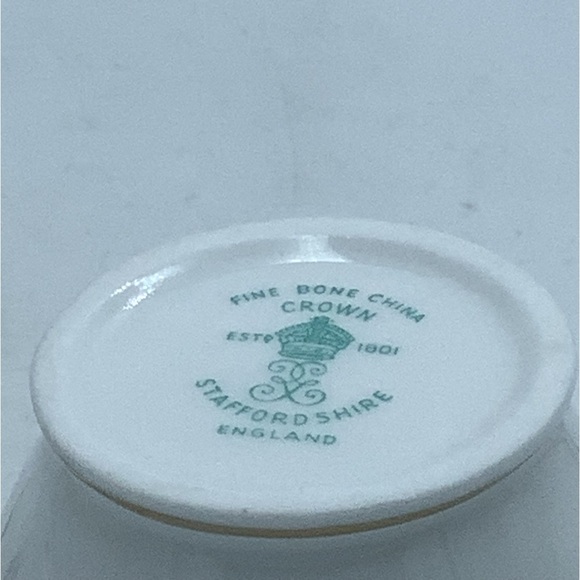 Crown Staffordshire England Bone China Floral Creamer and Sugar - Picture 8 of 9